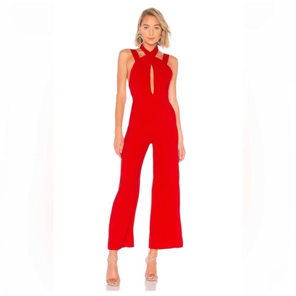 By the Way. Foxy Wide Leg Jumpsuit Red from Revolve size small